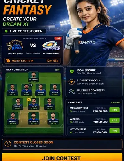 Hero11 (hero11 login) fantasy cricket & matchday visual 3
